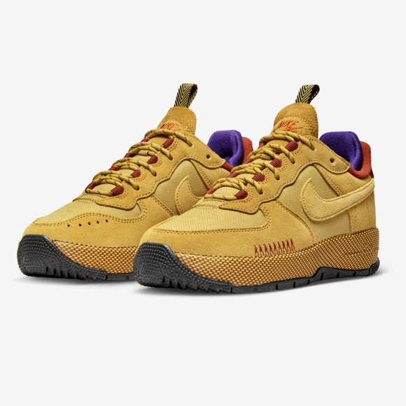 NWOT Nike Women's Air Force 1 Wild Shoes in Wheat Gold Size 7.5 - Picture 4 of 13